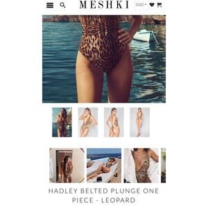 Meshki Hadley Belted Plunge One Piece size M NWOT